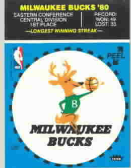 1980-81 Fleer Basketball Team Stickers